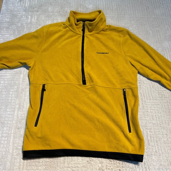 Greenlander Men’s Medium Mustard Half Zip Fleece - Yellow / mustard jacket - Picture 1 of 8